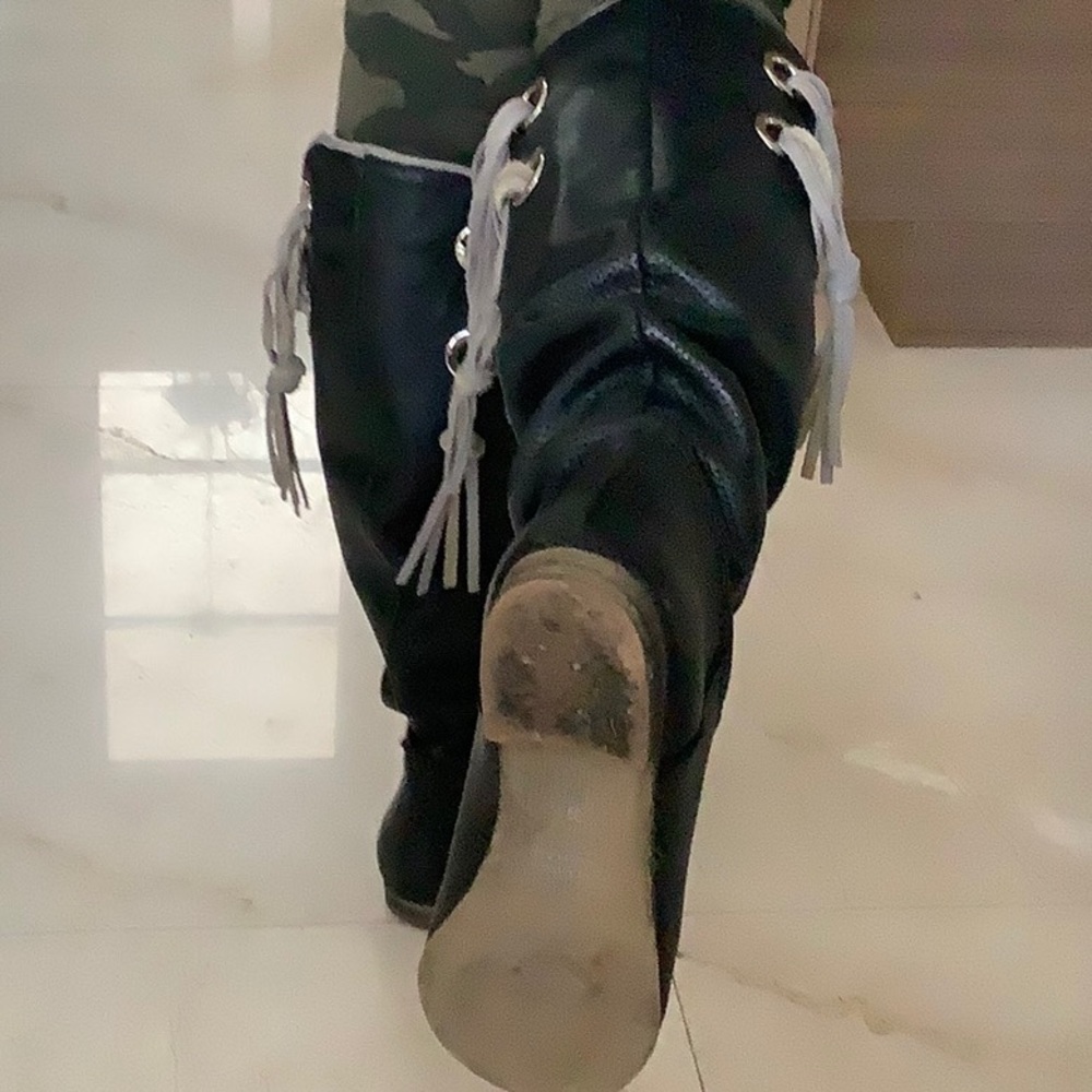 Leather black boots vintage - Picture 6 of 7